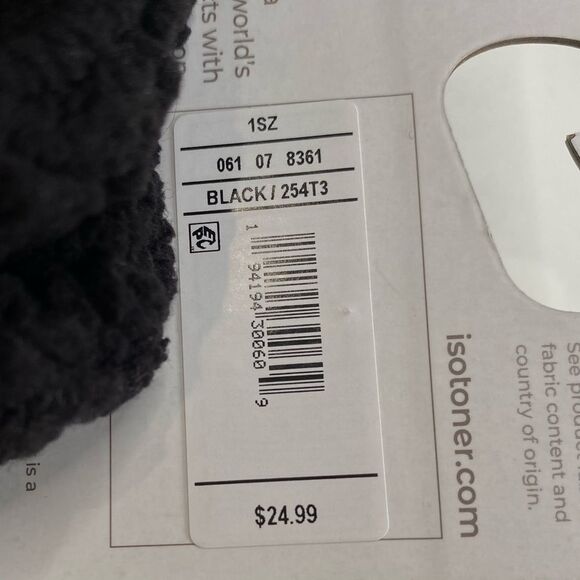 Isotoner Adult Snowflake Knit Gloves One Size Black NEW NWT - Picture 8 of 10